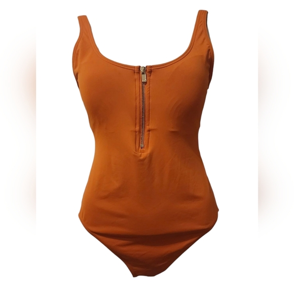 MICHAEL Michael Kors Orange One-Piece Swimsuit - Picture 3 of 6